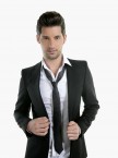 Handsome young man suit casual tie suit